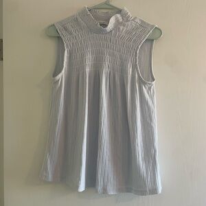 Pleione Sleeveless Light Blue Blouse